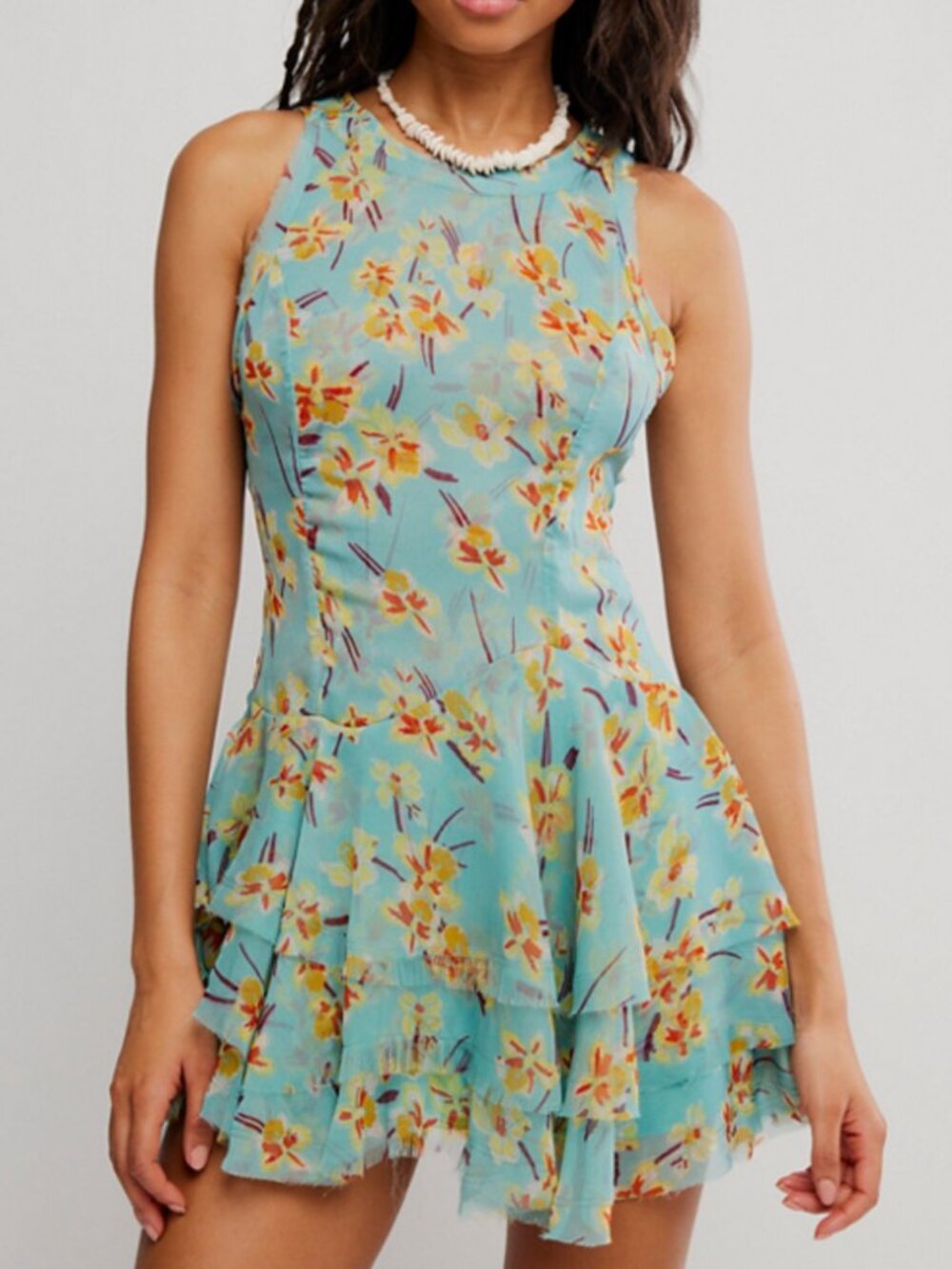 🆕 FREE PEOPLE Raven Printed Mini / Aqua Combo